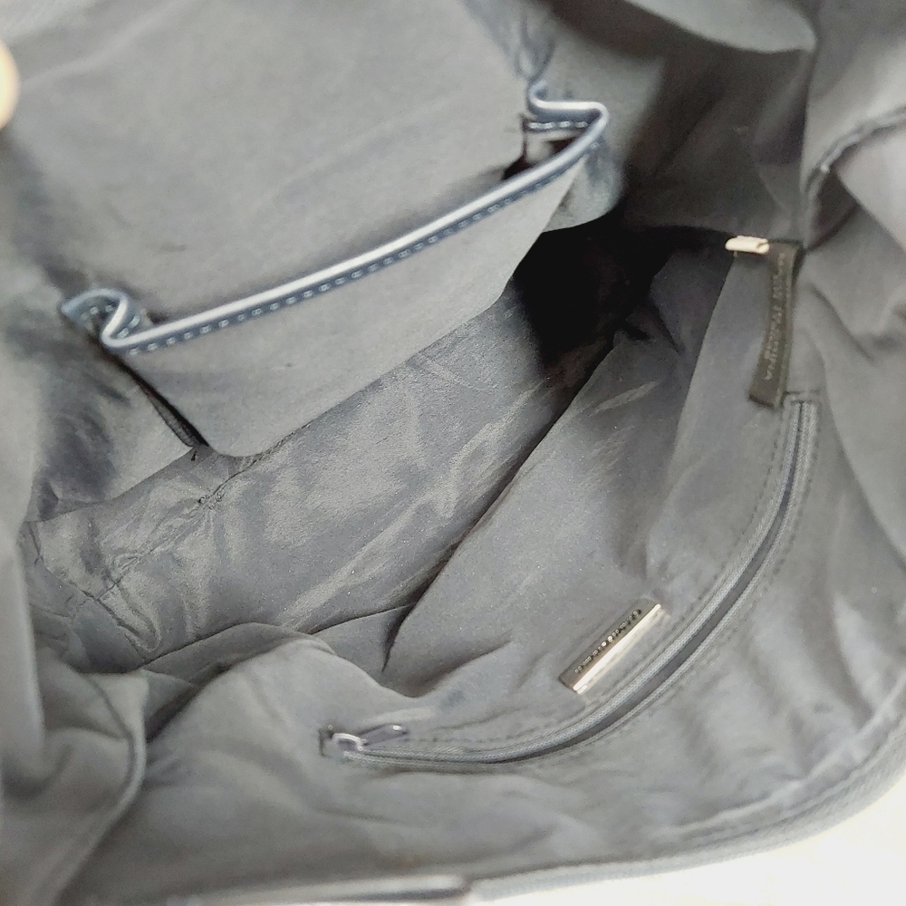 Giani Bernini Green Purse Blue 2Tone Classic Pattern Genuine Leather 0987 - Picture 10 of 14